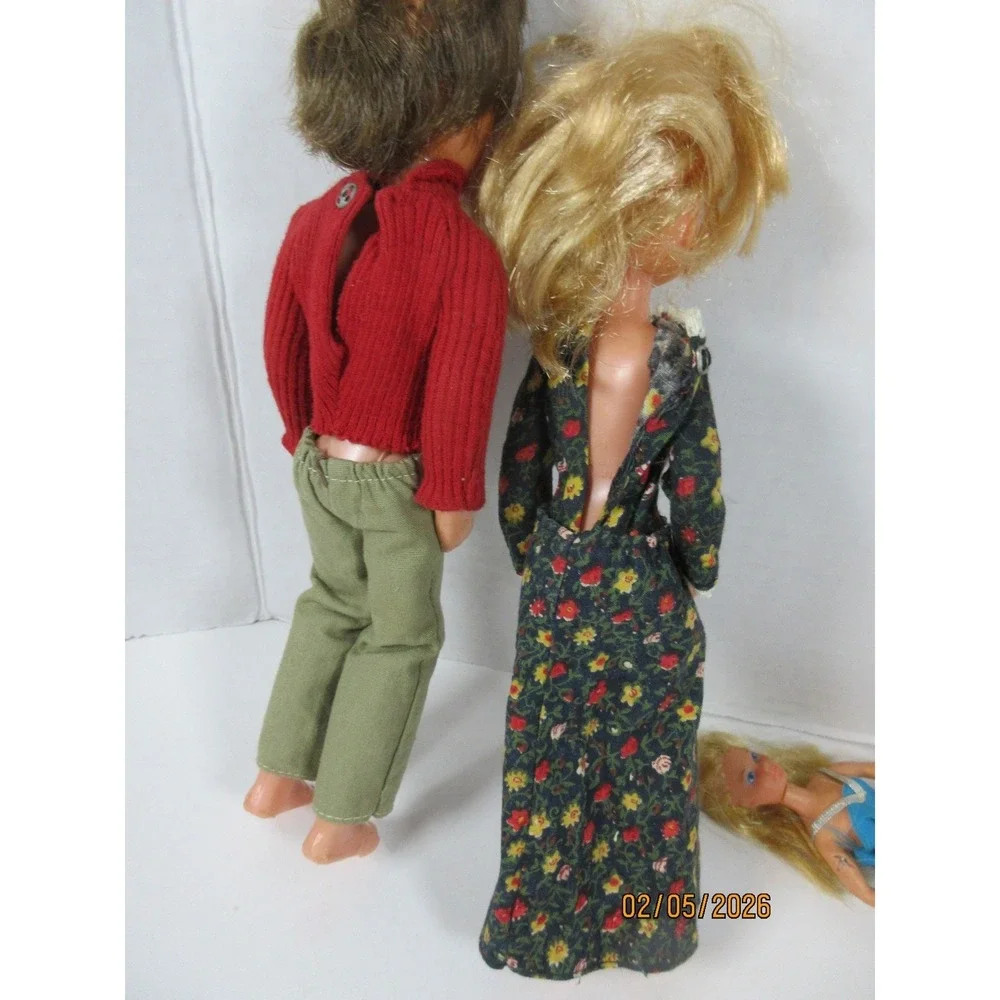 Vintage Mattel Sunshine Family Dolls Lot 1973 1970 Male Female Chris Tutti
